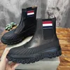 Longwing Duck Boots Designer Men Thoms Kalf Leather Boot Fashion Duck Chunky Martin Booties Topkwaliteit Maat 38-45