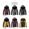 Mens Down Parkas Winter Jacket Men Fur Fur Cllar Grube ciepłe bawełniane marce Man Patchwork Parka and Coats Windbreaker Parkas Mężczyzna M5xl 220914