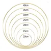 Decorative Flowers 10-40cm Metal Hoop Wreath Catcher Round Ring DIY Garland Crafts Wall Hanging Ornament Wedding Party Backdrop Decor