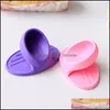 Oven Mitts Microwave Oven Mitts Sile Holder For Kitchen Convenient Insated Glove Finger Non-Slip Clips Protect Wise Cook Tools Drop D Dhbye