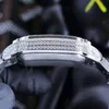 Orologio da uomo a diamante colorato orologio meccanico automatico 40 mm con affari orologio da polso per braccialetto in acciaio a diamante Montre de Luxe