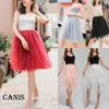 Rokken tule rok vrouwen 2022 zomer elastische hoge taille tutu geplooid a-line midi voor schoolmeisje Koreaanse stijl