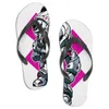 Men Designer Custom Shoes Casual Slippers Mens White Hand Painted Fashion Open Toe Flip Flops Beach Summer Slides Customized Pictures are Available