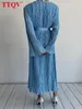 Vestidos casuales ttqv suelto midi damas moda manga larga oficina primavera vintage elegante para mujeres 220914