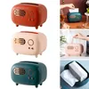 Leuke creatieve radio -vormige pompweefselbox papierhouder servetten behuizing Home kleine items Organisator Desktop Decoratieboxen