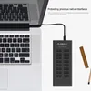 Przenośny 16 port USB 2.0 Hub PC PC ładowanie rozdzielający za pomocą adaptera zasilania dla systemu Windows/Mac/Linux