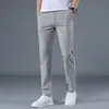 Мужские брюки весна лето тонкие брюки Мужчина Slim Fit Cotton Work Pant Fashion Classic Khaki Grey Blue Blue Brand Brand Brand Male 38 220914