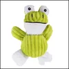 Juguetes para perros Masticables Juguetes para perros de peluche Squeaky Pig Frog Cachorro Masticar Juguete Interactivo Gato Sonido para mascotas para perros pequeños y medianos Entrega de gotas 2021 Hom Dhdfi