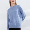 Puntos para mujer Tees Aachoae Mujeres Elegantes Suéteres de color sólido Básico O Cuello Batwing Manga larga Tops de punto Mujer Otoño Invierno Moda Jumper Top 220914