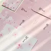 Cadeau cadeau 9 pièces / ensemble 3 enveloppes 6 papiers de lettres série de fleurs de cerisier japonais ensemble d'enveloppes papeterie