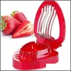 Meyve Sebze Araçları Yaratıcı Stberry Slicer Meyve Sebze Araçları Oyma Kek Dekoratif Kesici Mutfak Gadget Aksesuarları Bıçak Dhpvn