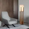 Floor Lamps Japanese Lamp Living Room Bedroom Sofa Side Vertical Table Nordic Style Solid Wood Decor Led Light And Stand