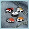 Pins Brooches Customized Brooches Sushi Panda Enamel Pin Creative Fun Jeans Jewelry Accessories For Women Men Alloy Brooch 1038 D3 D Dh7Fn