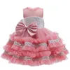 Mädchen 2022 Neue Kinder Weihnachtskleider für kleine Mädchen Prinzessin Flauschy Layered Tulle Kostüm Kleinkind Kids Halloween Kleidung 0-5 Jahre 0913