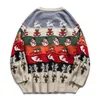 Männer Pullover Hip Hop Weihnachten Elch Schneemann Gedruckt Gestrickte Paare Streetwear Harajuku Vintage Casual Crewneck Lose Pullover Männlich 220913