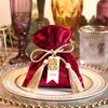 Gift Wrap Luxury Wedding Candy Bag With Strings Velvet Cloth Tassel European Box Cases Supplies 220913