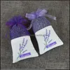 Вечеринка Purple Cotton Organza Lavender Sachet Bag Diy Diy Flower Sweet Bursa Wardreob