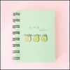 Notepads A7 Cartoon Avocado Rollover Mini Portable Coil Notepad Diary Book Exercise School Office Stationery Supply Drop Delivery 202 Dhtaa