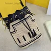 Evening Bags Mini Straw Bucket Bag Summer Beach Bags Women Tote Purse Vegetable Basket Travel Shoulder Handbag