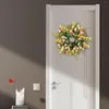 Fiori decorativi Ghirlanda di rose Appeso a parete Ghirlanda Porta Fiori per la finestra di nozze del caminetto della primavera di Pasqua anteriore