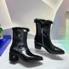 2022 Stivali alti da donna Blu Denim Slip-on Al ginocchio Punta a punta Zeppe Tacchi Stivali per ragazze Hip-Hop Pista Calzature quotidiane