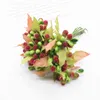 Greante floral falsa 10pcs Britas de vidro artificial frutas frutas de cereja vermelha frutas de plástico para decoração de casamento em casa Fossa de amoreira falsa de amoreira j220906