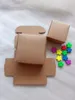 Gift Wrap 100pcs DIY Kraft Paper Box Gift Boxes For Wedding Favors Birthday Candy Cookies Christmas Jewelry package boxes Party Supplies 220913