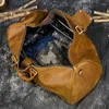 Duffel Torbalar Mentraveling için büyük orijinal deri tuvalet çantası bagaj omuz duffle retro el çantası uçuşları