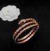 Hoge armbanden Designer armbanden kwaliteit roestvrij staal kristal armband letters goud zilver roze rode armband voor mannen en