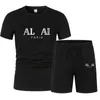 2022 Sommer-Designer-Trainingsanzug mit T-Shirt und Shorts, 2-teiliges Set für Herren, Mesh-Stoff, schnell trocknender Sportbekleidungsanzug, bequemes, lässiges Herren-T-Shirt