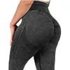 Leggings pour femmes Leggings sans couture vitaux pour femmes faux jeans Fitness Legging Push Up haute élasticité Sport Leggins Booty Gym Legins femmes livraison directe 220914