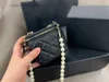 Evening Bags Classic Designer Bag Summer and Autumn Pearl Chain Bag Fashion One Shoulder Crossbody Portable Lipstick