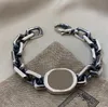 Designer en acier inoxydable de haute qualité Bracelet bracelet bracelet unisexe double lettre bijoux de mains hommes femmes chaîne de liaison cubaine hip-hop