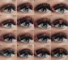 Faux cils 1 paire de faux cils colorés en vison Design Fluffy Glitter Natural Strip Makeup