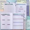 Notatnik programu Daily Planner Life Cel Ustawienie Niedatowanego Cotygodniowego Miesięcznego Kalendarza Organizatora Notebooka - Fitness Yoga Habit 220914