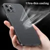 Ultra cienkobrązowa pusta skrzynki dla iPhone'a 14 12 13 Pro Max rozpraszanie ciepła oddychanie miękka PP Slimphproof Cover