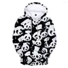 Herrtr￶jor 3d super h￤rlig panda tr￶ja m￤n kvinnor tryck huva s￶ta barn favarite pullover toppar