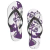 M￤n designer anpassade skor casual tofflor mens vit hand m￥lade mode ￶ppen t￥ flip flops strand sommar glider anpassade bilder finns tillg￤ngliga