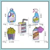 Булавки броши на заказ сплайновых брошей мультфильма стиральные моющие средства для модели модели простота простота картофель фри Эмаль Больше аксессуаров DHH92