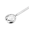 Элегантное S925 Серебряное серебро простые женские ожерелье Инкрустированные натуральные пресноводные жемчужные подвесные аксессуары модных украшений