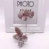 Faux Floral Greenery Pine Cone 610 Piece Flower Flower Flowergle Flowergle Grass Crash Christmas Home Decoration DIY Scrapbook Box J220906