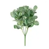 Decorative Flowers 1 Pc Artificial Plants Green Leaf Vases Home Decorations Jade Heart Plant Table Ornaments Garden Decor Supplies