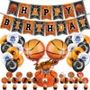 Altri articoli per feste per eventi 39 pezzi Festa a tema basket Decorazione fai da te Sport Ragazzi Compleanno Tirare bandiera Torta Inserto Carta Palloncino Forniture per feste di compleanno Set 220914