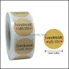 ملصقات لاصقة 500pcs/Roll Merci French شكرًا لك ملصقات Seal Seal الملصقات ذاتية الزفاف.