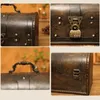 Jewelry Pouches Retro Elegant Wooden Pirate Storage Box With Lock Vintage Treasure Chest Container Trinket For Organizer