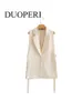 Женские жилеты Duoperi Jacket Женский пиджак Gilet Rooveless Masual Fashion Casual Streetwear Женщина -жилет топы Veste Femme 220914