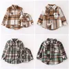 Tenues assorties à la famille Girlymax Automne / Hiver À Manches Longues Bébé Filles Maman Moi Chemise À Carreaux En Flanelle Vêtements Enfants Top Boutique Vêtements Pour Enfants 220914