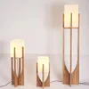 Floor Lamps Japanese Lamp Living Room Bedroom Sofa Side Vertical Table Nordic Style Solid Wood Decor Led Light And Stand