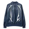 Giacche da uomo Street Letter Printing PU Giacca in pelle Autunno da uomo Risvolto allentato Campus Varsity Jacket Donna Coreano Bello Abbigliamento casual T220914