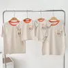 Familjsmatchande kl￤der F￶r￤lder Child Clothes Summer Baby Family of Three and Four Foreign Style Lovely Mother Daughter Short Sleeved T-Shirt 220914